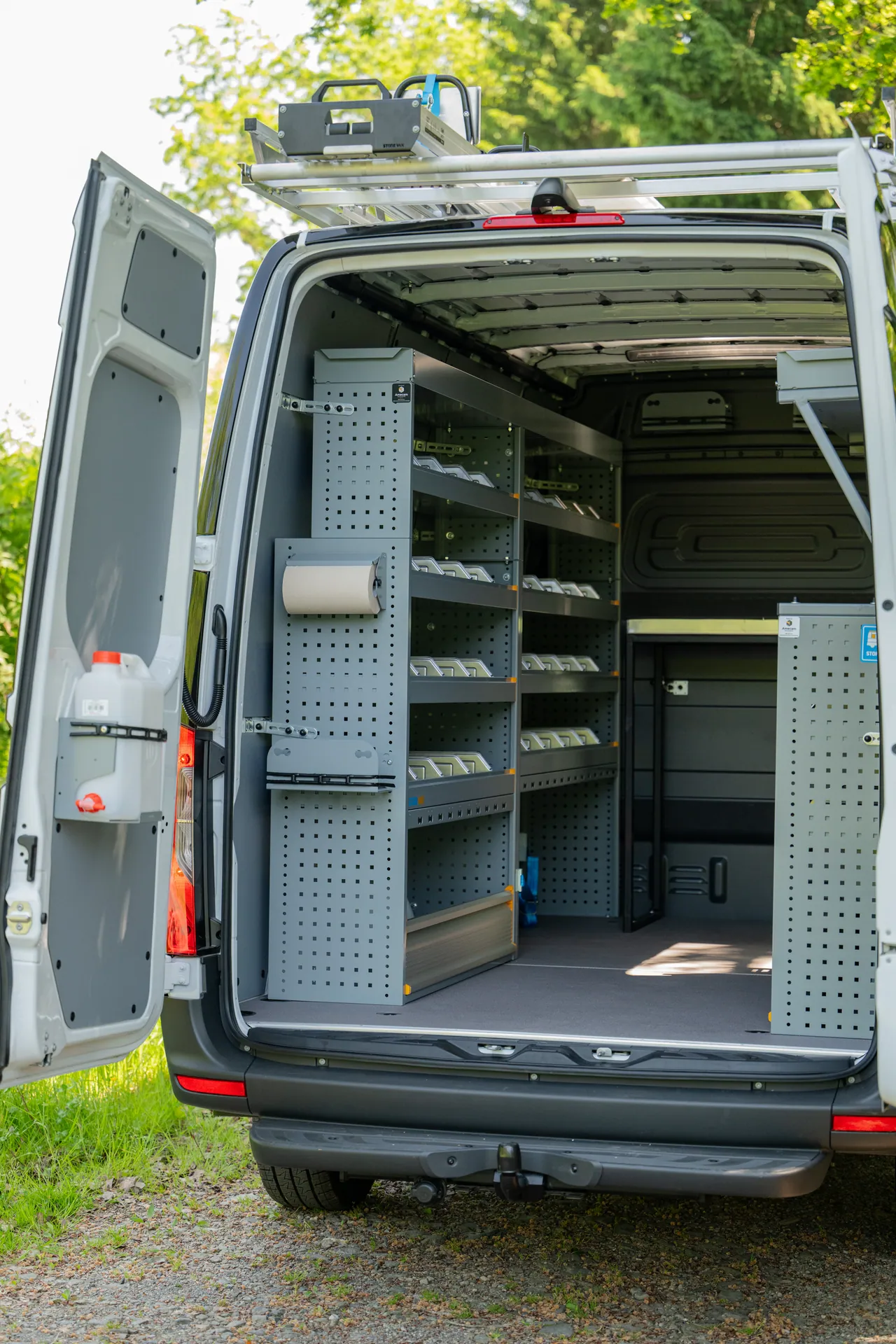 Detail of a van interior fit-out