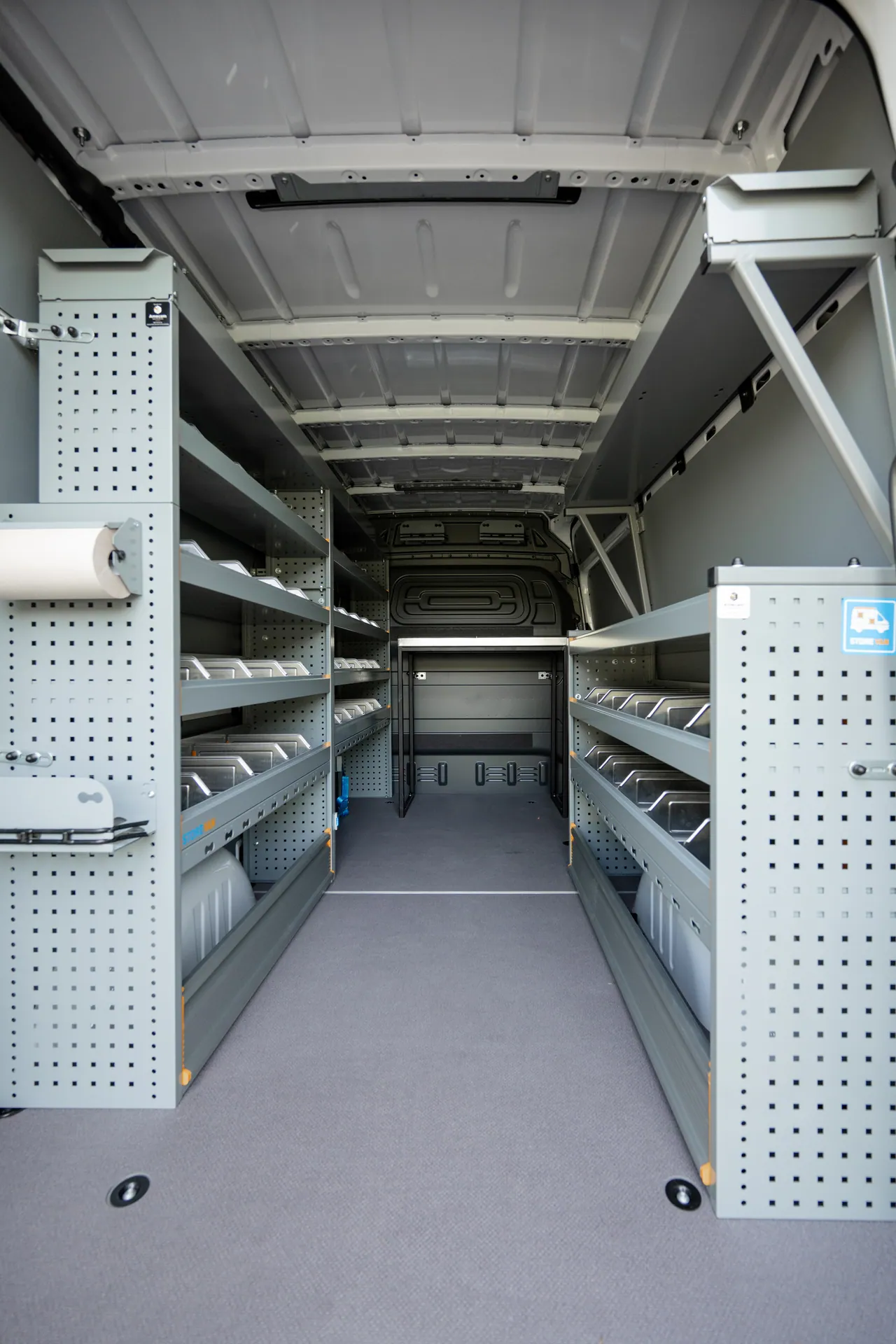 Interior of a fully fitted van