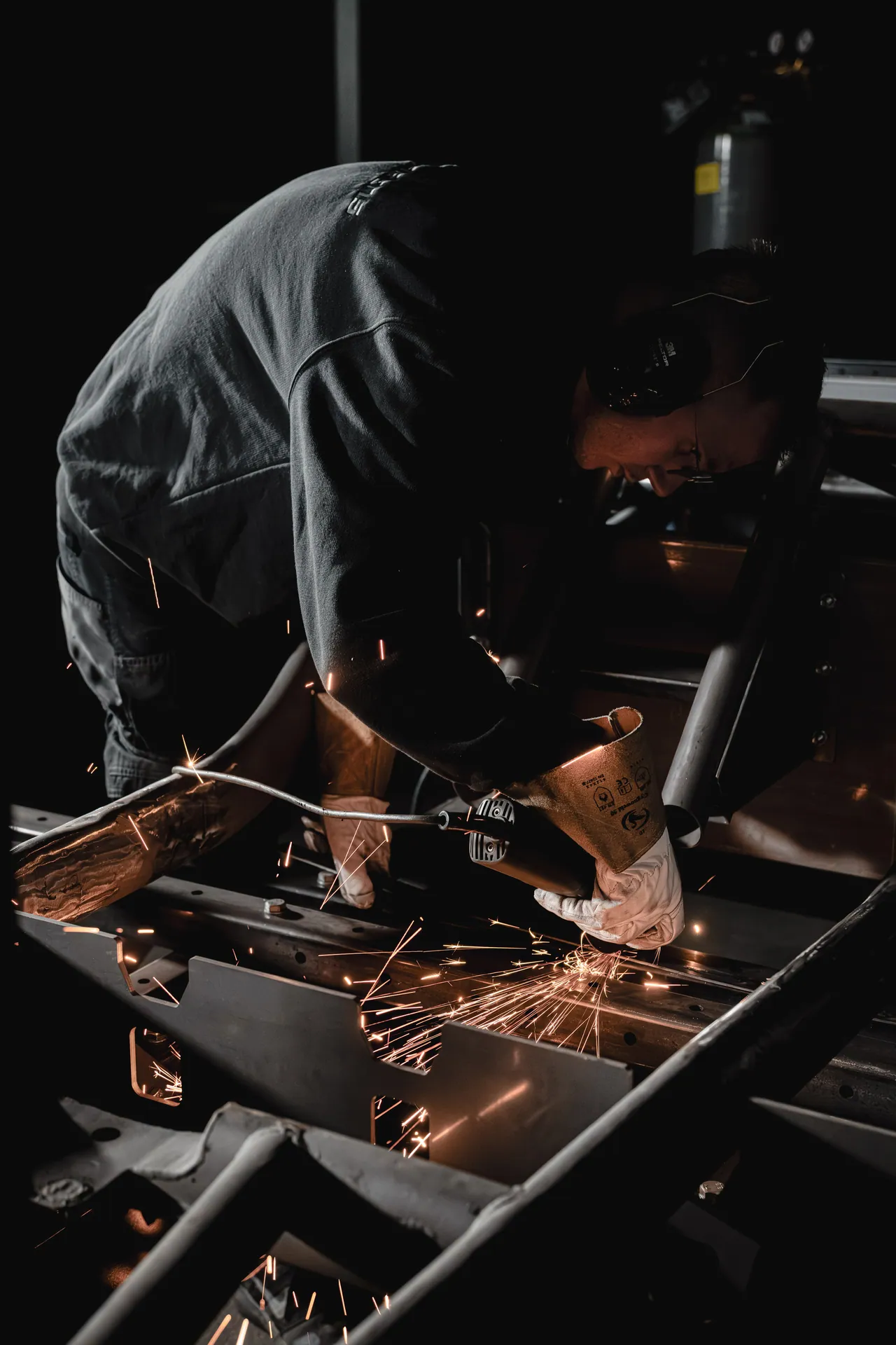 Travail de restauration au chalumeau