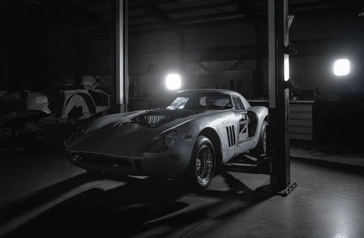 Shooting Italie · véhicule en mouvement sur route · 250 GTO réinterprétée